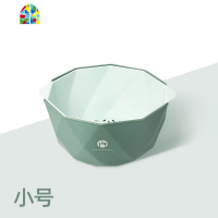 北欧创意塑料洗菜盆客厅家用洗水果篮双层厨房淘米收纳 FENGHOU 北欧蓝大号[快速沥水]洗菜篮洗菜篮