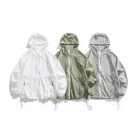 男装户外防晒衣UPF50+凉爽清薄透气情侣男宽松休闲连帽外套夏季