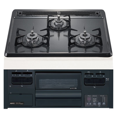 日本原装进口能率燃气灶Metal60(中配)嵌入式三眼灶煤气炉烤箱单面烤天然气N3GT2RWTQ1