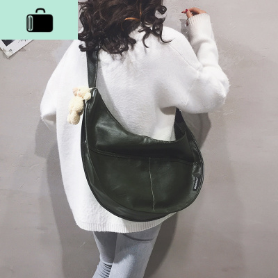 纯色大包包女包新款2020韩版原宿ulzzang大容量饺子包单肩斜挎包NEW LAKE女斜挎包