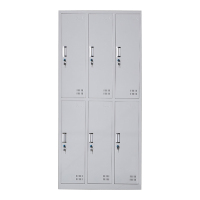 湘渭收纳柜财务档案柜资料柜加厚文件柜办公室带锁铁皮柜六门更衣柜