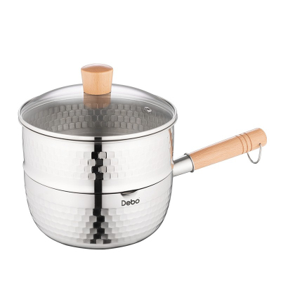 德铂奶锅20cm导热迅速木纹手柄稳固牢靠清洗便捷DEP-803