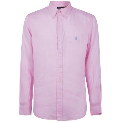 polo ralph lauren男士纯亚麻长袖衬衫透气休闲商务衬衣