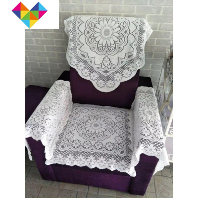 沙泼套沙发罩蕾丝白色五件套沙发甲沐足椅子店欧式防滑洗脚N75-C60-米色梅花M51-小四件套（少脚蹬）御蓝锦