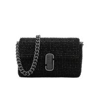 MARC JACOBS黑色翻盖单肩包合成材料铝玻璃青年中年春款