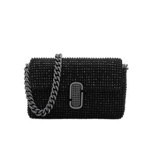 MARC JACOBS黑色翻盖单肩包合成材料铝玻璃青年中年春款