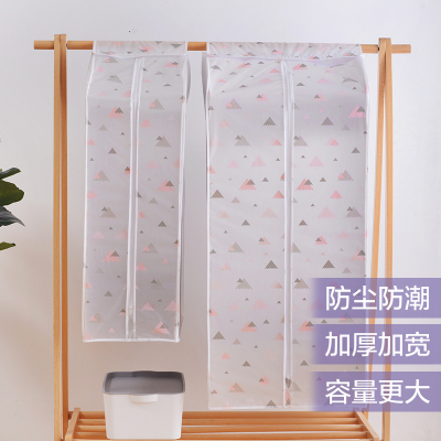 壹志加厚立体衣服防尘罩呢大衣西服罩防灰尘衣服罩遮灰衣柜收纳袋长方形加宽透明耐用可水洗大号挂衣袋居家用布艺防霉防潮长款