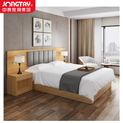 中泰(jongtay)床简约卧室家具木板床公寓宿舍双人床1.5米 J-JBDZ03
