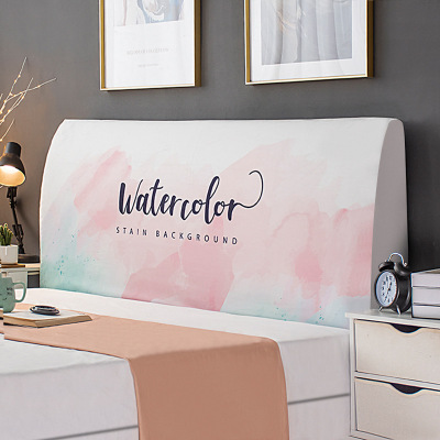 床头套罩北欧风格全包通用防尘软包保护床靠背简约现代木 迷雾彩云 高度50-65*长度180cm通用款