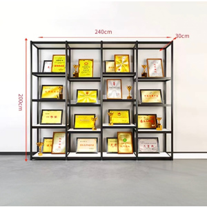 易企采 荣誉展示架30*240*200cm 奖牌展示架荣誉证书展示柜奖杯奖状架 单位:组 质保 ;3个月