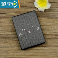 敬平可爱猫咪翻盖便携小镜子随身镜化妆镜迷你方形双面闪黑色折叠镜子便携式用镜 花痴猫(两面正常显示)