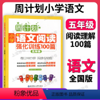小学语文阅读理解强化训练100篇 小学五年级 [正版]周计划小学语文阅读理解强化训练100篇 五年级5年级上下册全一册阶