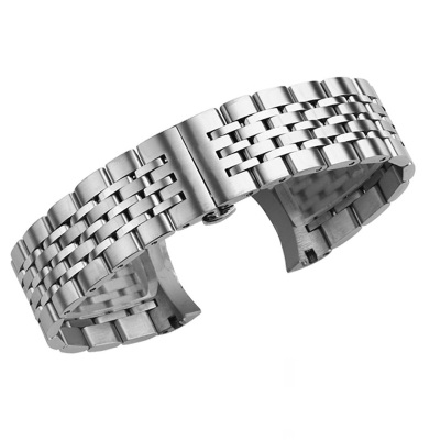 原装钢表带适用于浪琴开创者系列L2.821.4男士手表带精钢钢带蝴蝶扣钢表链不锈钢金属钢带20mm钢色钢色20mm