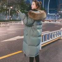 冬季外套新款宽松棉衣女中长款加厚学生羽绒棉服韩版过膝棉袄