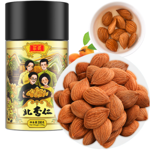 庄民北杏仁200g/罐 生苦杏仁片 大颗粒 粒粒精选饱满 原味杏仁带皮