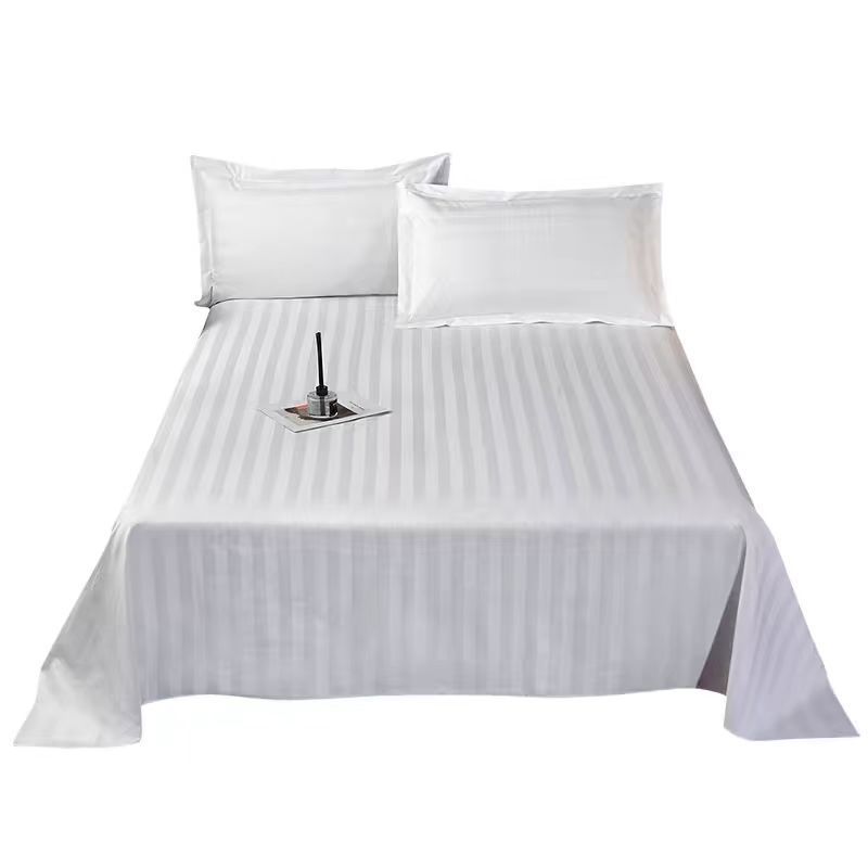 梦佳莉 白色缎条床单 SY-CD02 210*250cm 床
