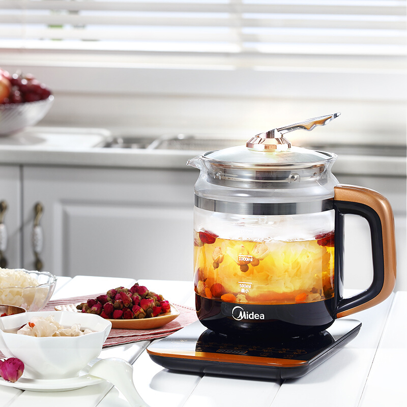 美的(midea)养生壶 煮茶器煮茶壶 电水壶烧水壶花茶壶电热水壶 迷你