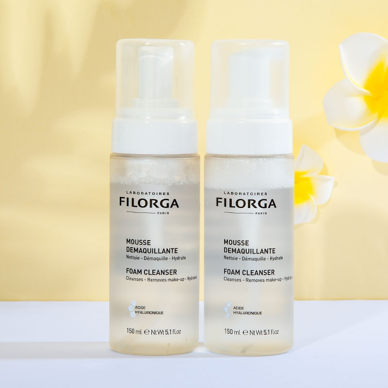 法国filorga菲洛嘉洁面泡沫摩丝150ml氨基酸玻尿酸卸妆洗面奶保湿