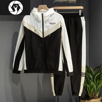 HongZun男生秋装套装运动衣服韩版潮流2020新款连帽卫衣春秋季长袖两件套其他套装