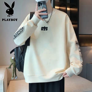 花花公子新款高品质卫衣男潮流2025秋季新款印花青少年套头学生单穿