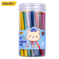 得力(deli) 彩色高粘性热熔胶枪胶棒胶条55支装7mm*100mm DL390055B 单位/筒