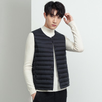 男装秋冬新款休闲羽绒马甲轻薄保暖韩版潮流V领马夹内胆男士外套