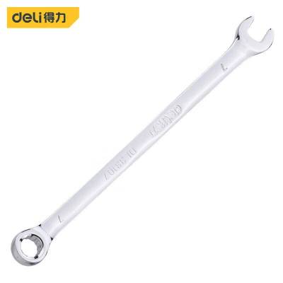 得力工具 DL33123 镜面两用扳手铬钒钢(银) 23mm(单位:把)