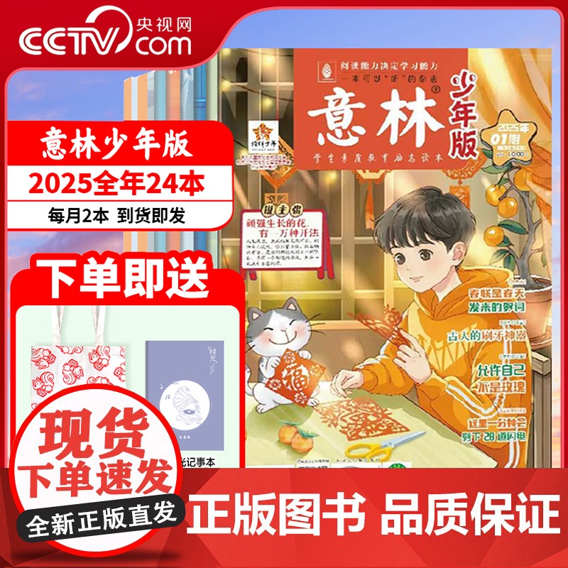 [央视网]意林少年版杂志2025年全年24期全年订阅 小学生课外阅读书籍非合订本儿童文学青年读者文摘期刊 YL