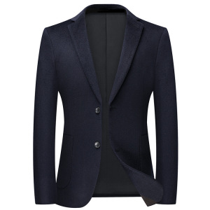 年秋季新款100%羊毛免烫修身西装男士百搭休闲便西男