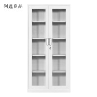 创鑫良品 通玻文件柜 钢制文件柜书柜资料储物柜850*390*1800mm/个