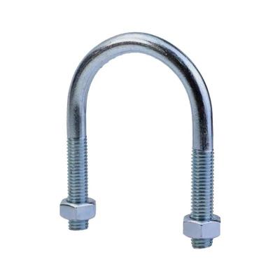 中锦科技 镀锌U型螺栓螺丝加长U形管夹管卡 M6*76*150mm 4.8级 套