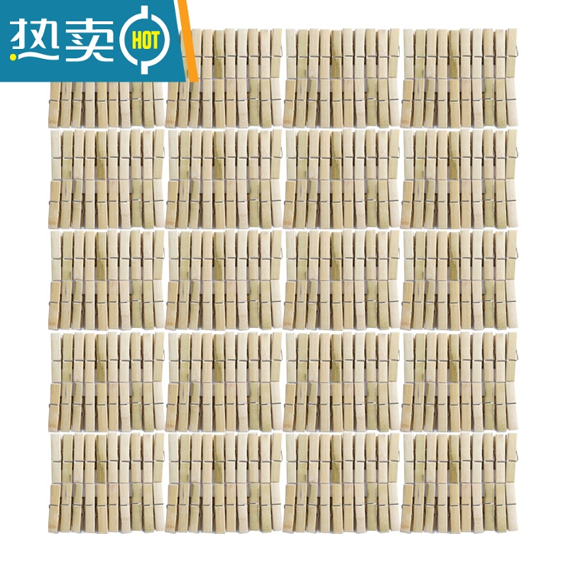 敬平10袋200个竹夹子晾衣夹家用裤夹晒衣服夹子防风大棚竹夹照片夹子 20包400个