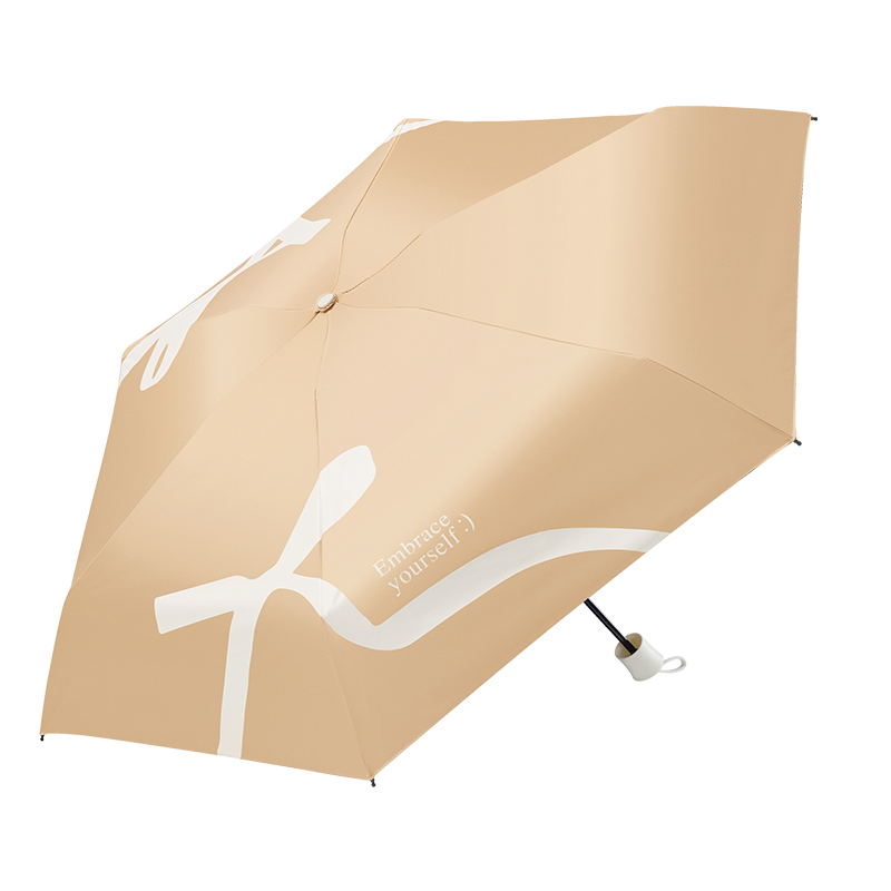 天堂 卡通五折伞黑胶伞面防紫外线通用晴雨伞