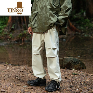 YANXU新地球!秋季潮牌情侣冲锋裤宽松男士户外休闲裤骑行裤