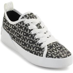 DKNY女鞋休闲百搭针织一脚蹬运动鞋踝部搭扣拉链后跟设计