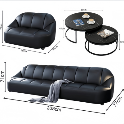 依韵珂接待沙发1+3+茶几套