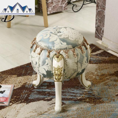 欧美韩式梳妆化妆凳南瓜换鞋凳沙发茶几收纳圆凳布艺创意 三维工匠收纳凳