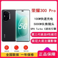 [全新]荣耀300 Pro 墨岩黑 12GB+256GB 第三代骁龙8芯 5G 5300毫安青海湖电池 100W快充 拍照手机
