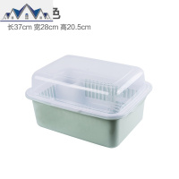 装碗筷收纳盒放碗箱沥水碗架厨房家用带盖碗盆碗碟置物架塑料碗柜 三维工匠