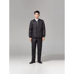 男士羽绒丝服内胆套装冬季中老年爸爸装加厚羽绒丝裤+保暖内衣两