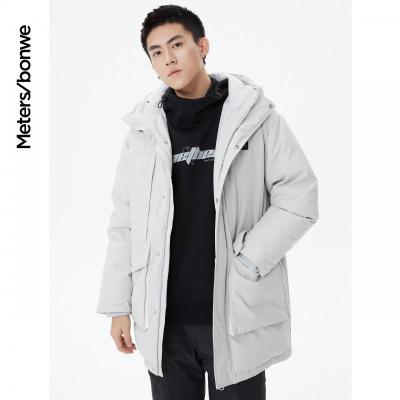 [1件3折价:199.5]美特斯邦威羽绒服男士冬季新款宽松工装连帽休闲保暖羽绒服