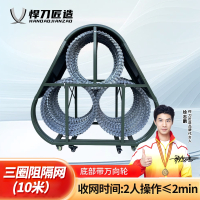 悍刀匠造 防爬网阻隔网三圈马路伸缩封控蛇腹型铁丝网安保 三圈阻隔网(绿色)10米 HDJ-404S-J003L