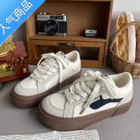 SUNTEK复古百搭焦马兰帆布鞋女2023春夏新款小众原创小白鞋休闲学生板鞋