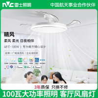 雷士照明IP65三防灯体风扇灯客厅餐厅卧室灯吊扇灯家用吊灯简约100瓦照明隐形风扇灯