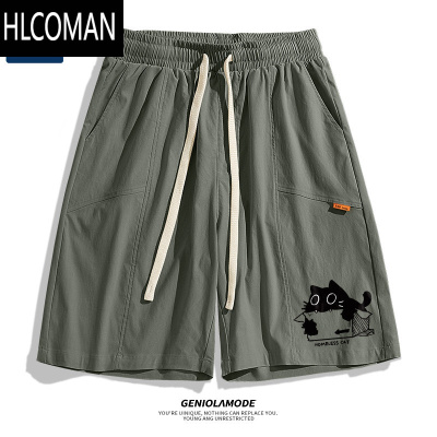 HLCOMANGenio mode休闲短裤男款工装裤夏季男士宽松五分裤子男运动中裤
