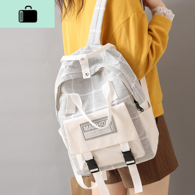 2020年新款大容量书包双肩包女韩版高中原宿ulzzang初中学生背包NEW LAKE