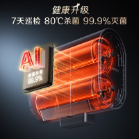 AO史密斯佳尼特 80升电热水器 纤薄双胆扁桶 金圭内胆 双棒双3kW速热 雪域白CTE-80HT5