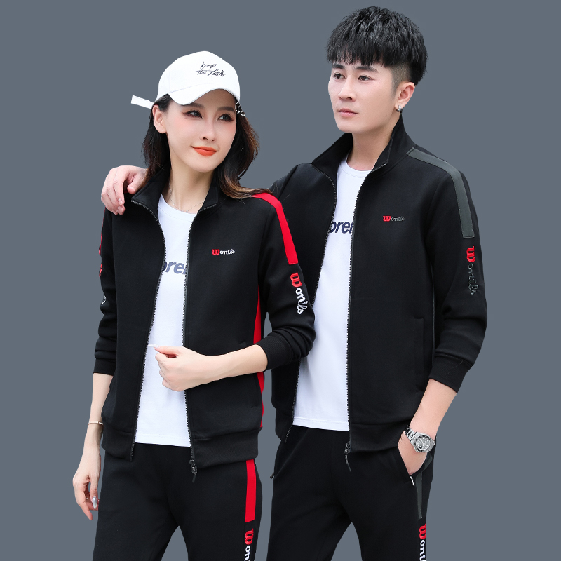 锋非凡 品牌情侣运动套装男女春秋季2021新款男士运动套装秋季新款