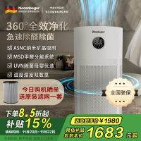 诺森柏格(Nocenbeger)[国家补贴]空气净化器高效分解除甲醛细菌家用新房除异味pm2.5负离子净化器G6Plus
