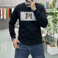 秋冬新款字母印花男士卫衣潮流圆领上衣打底衫长袖体恤修身休闲潮